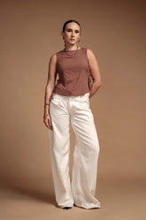 Side Slit Top - BROWN